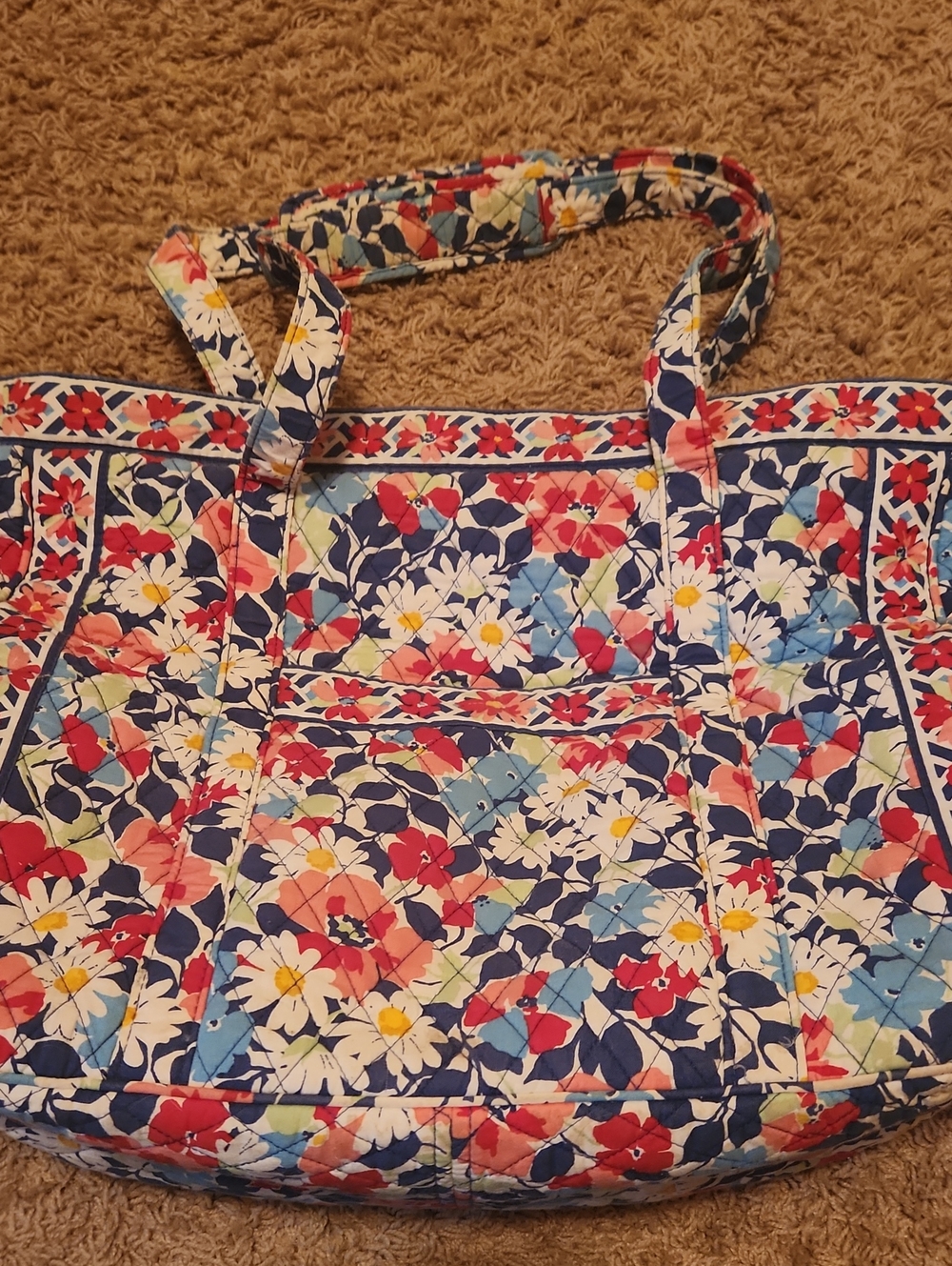 Vera Bradley Summer Cottage Floral Quilted Tote
